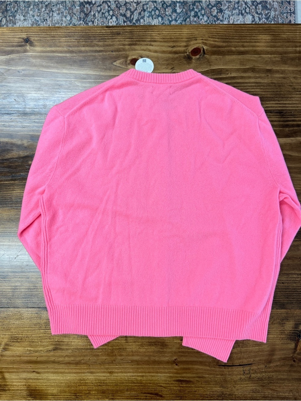 J. Crew Perfect Cashmere Cardigan in Neon Vivid Coral Size XL NWT - Picture 9 of 10